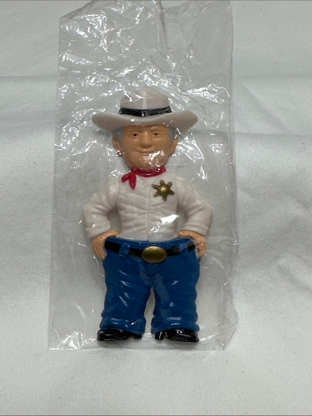 White and Blue Cowboy Figurine Home Accent - Unbranded refrigerator magnet